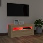 TV-Schrank mit LED-Leuchten Sonoma-Eiche 90x35x40 cm TV-Schrank mit LED-Leuchten Sonoma-Eiche 90x35x40 cm