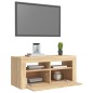 TV-Schrank mit LED-Leuchten Sonoma-Eiche 90x35x40 cm TV-Schrank mit LED-Leuchten Sonoma-Eiche 90x35x40 cm