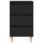vidaXL Nachttisch mit Massivholz-Beinen Schwarz 40x35x69 cm vidaXL Nachttisch mit Massivholz-Beinen Schwarz 40x35x69 cm