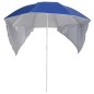 Strandschirm mit Seitenwänden Blau 215 cm Strandschirm mit Seitenwänden Blau 215 cm