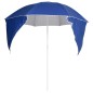 Strandschirm mit Seitenwänden Blau 215 cm Strandschirm mit Seitenwänden Blau 215 cm
