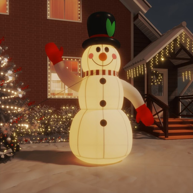 vidaXL Aufblasbarer Schneemann mit LEDs 300 cm vidaXL Aufblasbarer Schneemann mit LEDs 300 cm
