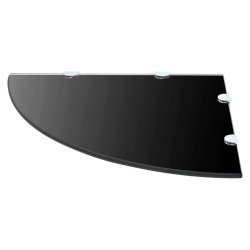 vidaXL Eckregal mit verchromten Halterungen Glas Schwarz 45 x 45 cm