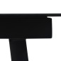Garten-Esstisch Schwarz 150x80x74 cm Stahl und Glas Garten-Esstisch Schwarz 150x80x74 cm Stahl und Glas