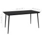 Garten-Esstisch Schwarz 150x80x74 cm Stahl und Glas Garten-Esstisch Schwarz 150x80x74 cm Stahl und Glas