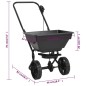 Handstreuwagen Salzstreuer PVC und Stahl 92x46x70 cm 15 L Handstreuwagen Salzstreuer PVC und Stahl 92x46x70 cm 15 L