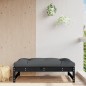 Gartenhocker Schwarz 120x80 cm Massivholz Kiefer Gartenhocker Schwarz 120x80 cm Massivholz Kiefer