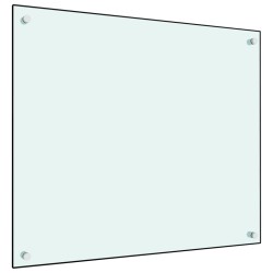 Küchenrückwand Weiß 70x60 cm Hartglas