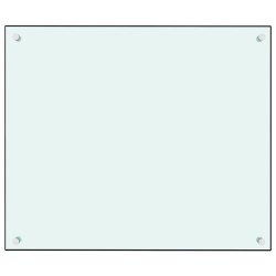 Küchenrückwand Weiß 70x60 cm Hartglas