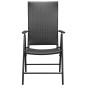 Stapelbare Gartenstühle 2 Stk. Poly Rattan Schwarz Stapelbare Gartenstühle 2 Stk. Poly Rattan Schwarz