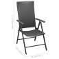 Stapelbare Gartenstühle 2 Stk. Poly Rattan Schwarz Stapelbare Gartenstühle 2 Stk. Poly Rattan Schwarz
