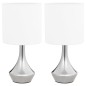 Tischlampen 2 Stk. Touch-Sensor Weiß E14 Tischlampen 2 Stk. Touch-Sensor Weiß E14