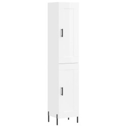Highboard Hochglanz-Weiß 34,5x34x180 cm Holzwerkstoff