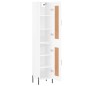 Highboard Hochglanz-Weiß 34,5x34x180 cm Holzwerkstoff Highboard Hochglanz-Weiß 34,5x34x180 cm Holzwerkstoff