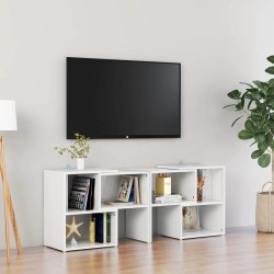vidaXL TV-Schrank Hochglanz-Weiß 104x30x52cm Holzwerkstoff