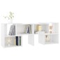 vidaXL TV-Schrank Hochglanz-Weiß 104x30x52cm Holzwerkstoff