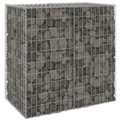 vidaXL Gabionenwand mit Abdeckung Verzinkter Stahl 100x60x100 cm