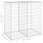 vidaXL Gabionenwand mit Abdeckung Verzinkter Stahl 100x60x100 cm vidaXL Gabionenwand mit Abdeckung Verzinkter Stahl 100x60x100 cm