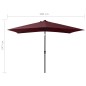 vidaXL Sonnenschirm mit LEDs und Stahl-Mast Bordeauxrot 2x3 m vidaXL Sonnenschirm mit LEDs und Stahl-Mast Bordeauxrot 2x3 m