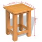 Beistelltisch 27x24x37 cm Massivholz Eiche Beistelltisch 27x24x37 cm Massivholz Eiche