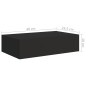 Wand-Schubladenregale 2 Stk. Schwarz 40x23,5x10 cm MDF Wand-Schubladenregale 2 Stk. Schwarz 40x23,5x10 cm MDF