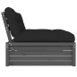 Mittelsofa Grau 120x80 cm Massivholz Kiefer Mittelsofa Grau 120x80 cm Massivholz Kiefer