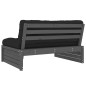 Mittelsofa Grau 120x80 cm Massivholz Kiefer Mittelsofa Grau 120x80 cm Massivholz Kiefer