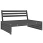 Mittelsofa Grau 120x80 cm Massivholz Kiefer Mittelsofa Grau 120x80 cm Massivholz Kiefer