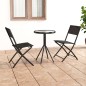 3-tlg. Bistro-Set Stahl Schwarz 3-tlg. Bistro-Set Stahl Schwarz