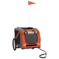 vidaXL Fahrradanhänger Hunde Orange und Schwarz Oxford-Gewebe & Eisen vidaXL Fahrradanhänger Hunde Orange und Schwarz Oxford-Gewebe & Eisen