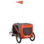vidaXL Fahrradanhänger Hunde Orange und Schwarz Oxford-Gewebe & Eisen vidaXL Fahrradanhänger Hunde Orange und Schwarz Oxford-Gewebe & Eisen