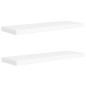 Schwebende Wandregale 2 Stk. Weiß 80x23,5x3,8cm MDF Schwebende Wandregale 2 Stk. Weiß 80x23,5x3,8cm MDF