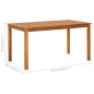 Gartentisch 140x80x74 cm Massivholz Akazie Gartentisch 140x80x74 cm Massivholz Akazie