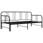 vidaXL Tagesbett Ausziehbar Schwarz Metall 90x200 cm vidaXL Tagesbett Ausziehbar Schwarz Metall 90x200 cm