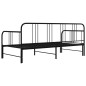 vidaXL Tagesbett Ausziehbar Schwarz Metall 90x200 cm vidaXL Tagesbett Ausziehbar Schwarz Metall 90x200 cm