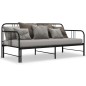 vidaXL Tagesbett Ausziehbar Schwarz Metall 90x200 cm vidaXL Tagesbett Ausziehbar Schwarz Metall 90x200 cm