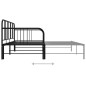 vidaXL Tagesbett Ausziehbar Schwarz Metall 90x200 cm vidaXL Tagesbett Ausziehbar Schwarz Metall 90x200 cm