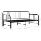 vidaXL Tagesbett Ausziehbar Schwarz Metall 90x200 cm vidaXL Tagesbett Ausziehbar Schwarz Metall 90x200 cm