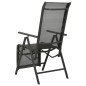 Garten-Liegestühle 2 Stk. Textilene und Aluminium Schwarz Garten-Liegestühle 2 Stk. Textilene und Aluminium Schwarz