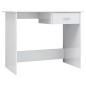 Schreibtisch Hochglanz-Weiß 100×50×76 cm Holzwerkstoff Schreibtisch Hochglanz-Weiß 100×50×76 cm Holzwerkstoff