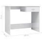 Schreibtisch Hochglanz-Weiß 100×50×76 cm Holzwerkstoff Schreibtisch Hochglanz-Weiß 100×50×76 cm Holzwerkstoff