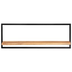 vidaXL Wandregale 2 Stk. 100x24x35 cm Massivholz Akazie und Stahl 