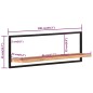 vidaXL Wandregale 2 Stk. 100x24x35 cm Massivholz Akazie und Stahl vidaXL Wandregale 2 Stk. 100x24x35 cm Massivholz Akazie und Stahl