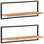 vidaXL Wandregale 2 Stk. 100x24x35 cm Massivholz Akazie und Stahl vidaXL Wandregale 2 Stk. 100x24x35 cm Massivholz Akazie und Stahl