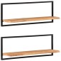 vidaXL Wandregale 2 Stk. 100x24x35 cm Massivholz Akazie und Stahl vidaXL Wandregale 2 Stk. 100x24x35 cm Massivholz Akazie und Stahl