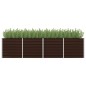 Garten-Hochbeet Braun 320 x 80 x 77 cm Verzinkter Stahl Garten-Hochbeet Braun 320 x 80 x 77 cm Verzinkter Stahl