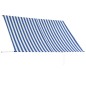 Einziehbare Markise 250×150 cm Blau und Weiß Einziehbare Markise 250×150 cm Blau und Weiß