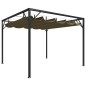 Gartenpavillon mit Ausziehbarem Dach 3x3 m Taupe 180 g/m² Gartenpavillon mit Ausziehbarem Dach 3x3 m Taupe 180 g/m²
