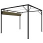 Gartenpavillon mit Ausziehbarem Dach 3x3 m Taupe 180 g/m² Gartenpavillon mit Ausziehbarem Dach 3x3 m Taupe 180 g/m²