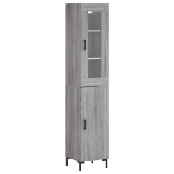 vidaXL Highboard Grau Sonoma 34,5x34x180 cm Holzwerkstoff